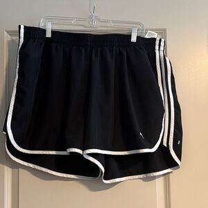 adidas Women's Black Athletic Shorts with White Accents
